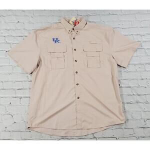 Men's Casual Button Down Shirt - Tan